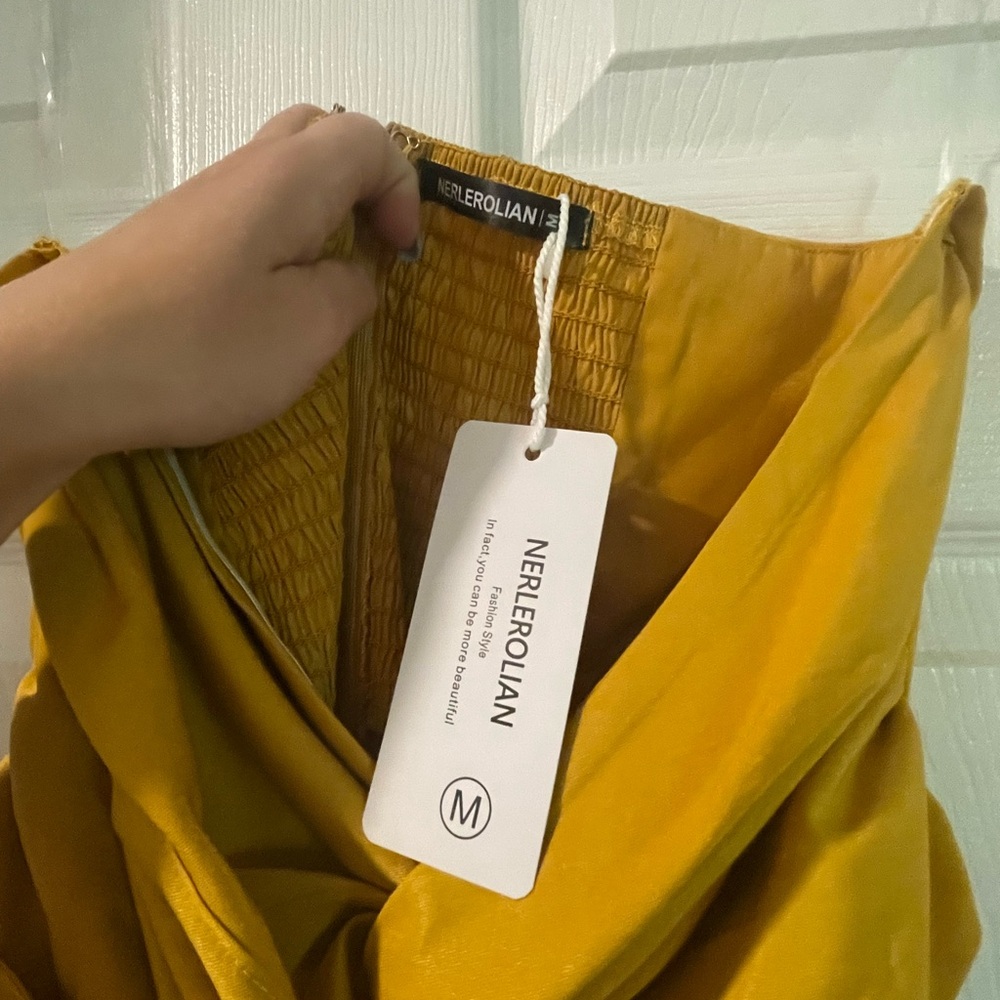 Sunset yellow long midi dress - Picture 4 of 8